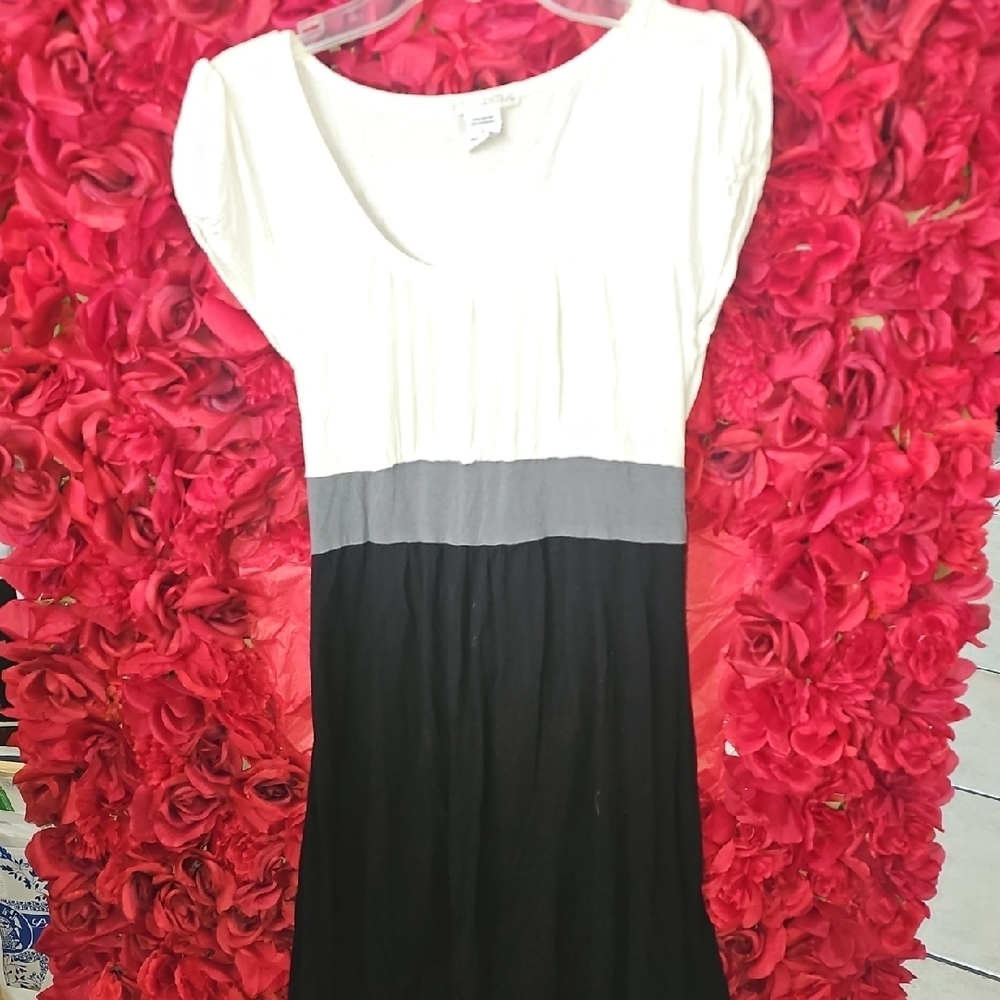 Body Central Women's Black/White/Gray Dress Size Large